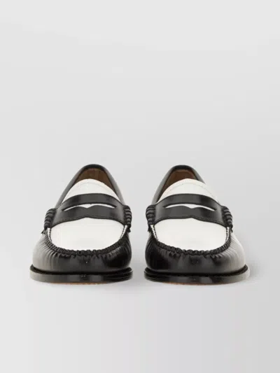 Gh Bass Penny Strap Loafers Two-tone Design