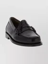 Gh Bass Round Toe Penny Loafers With Stitched Detail In Black