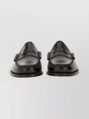 Gh Bass Leather Loafers With Round Toe And Stitched Detailing In Multi