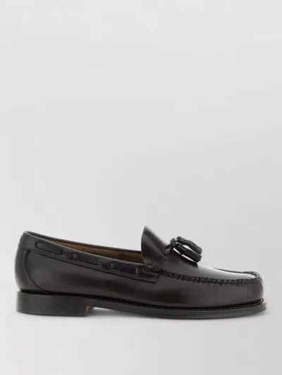 Gh Bass Weejuns Larkin Tassel Leather Moccasin Loafers In Black