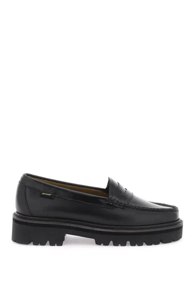 Gh Bass Weejuns Super Lug Loafers In Nero
