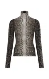 Gh Beda Knit Turtleneck In Greyscale Cashmere Silk