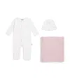 G.h. Hurt & Son G. H. Hurt & Son Kids All-in-one, Hat And Shawl Set In Pink
