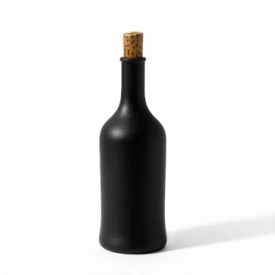 Gharyan Stoneware Brutto Olive Oil Dispenser In Black