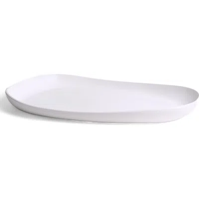 Gharyan Stoneware Dadasi Long Serving Platter In White