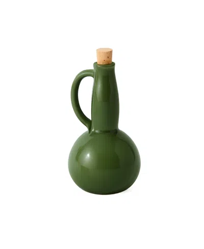 Gharyan Stoneware Dadasi Olive Oil Dispenser In Green