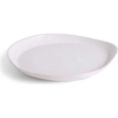 Gharyan Stoneware Dadasi Round Serving Platter In White