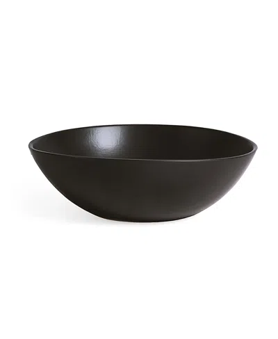 Gharyan Stoneware Dadasi Serving Bowl In Black