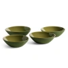 Gharyan Stoneware Dadasi Soup Plate, Set Of 4 In Green