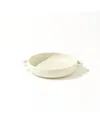 Gharyan Stoneware Dinner Plate With Handles In White