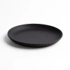 Gharyan Stoneware Edan Flat Dinner Plate, Set Of 4 In Black