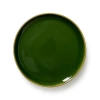 Gharyan Stoneware Edan Flat Salad/dinner Plate, Set Of 4 In Green