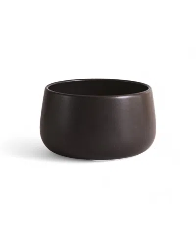 Gharyan Stoneware Ewa Serving Bowl In Black