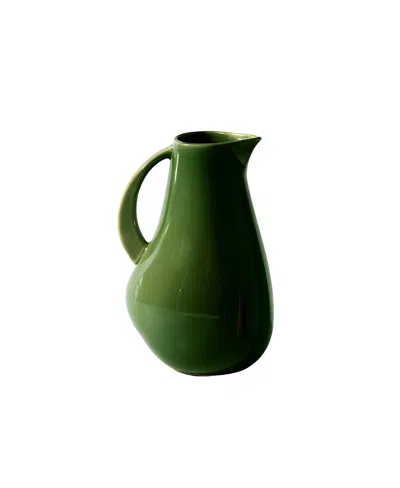 Gharyan Stoneware Kuduo Pitcher In Green