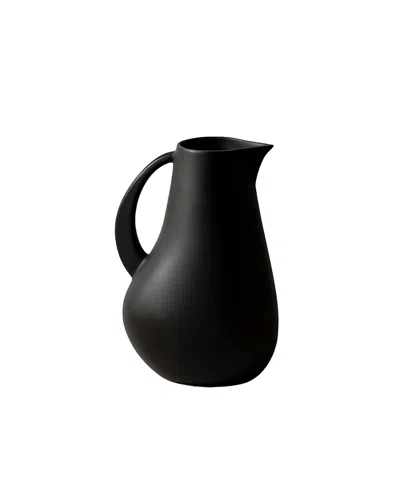 Gharyan Stoneware Kuduo Pitcher In Black