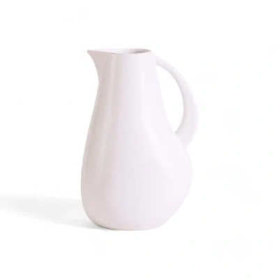 Gharyan Stoneware Kuduo Pitcher In White