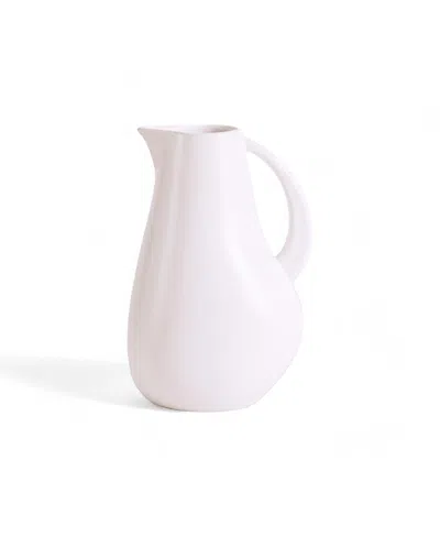 Gharyan Stoneware Kuduo Pitcher In White
