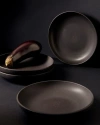 Gharyan Stoneware Le Kuisto Dinnerware Set In Black
