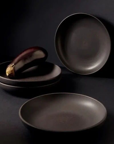 Gharyan Stoneware Le Kuisto Dinnerware Set In Black