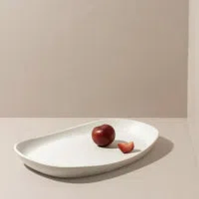 Gharyan Stoneware Mini Long Stoneware Serving Platters  | Dadasi Medium In White