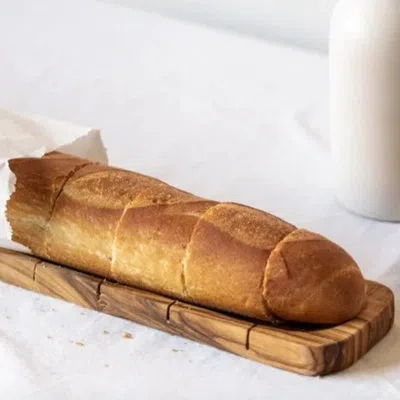 Gharyan Stoneware Olive Wood Bread Slicing Board