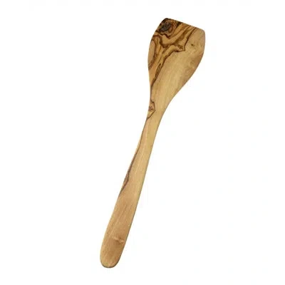 Gharyan Stoneware Olive Wood Large Spatula In Medium Wood
