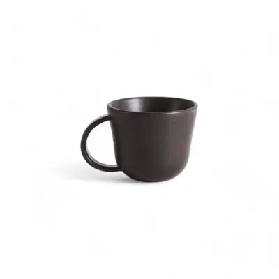Gharyan Stoneware S/4 Tunisian Mugs In Black