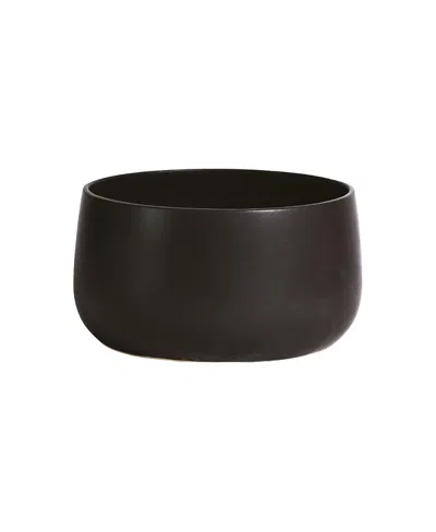 Gharyan Stoneware Serving Bowl In Black
