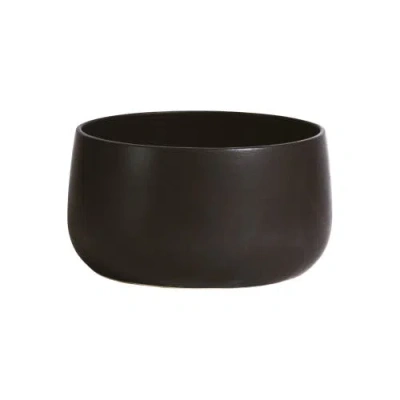 Gharyan Stoneware Serving Bowl In Black
