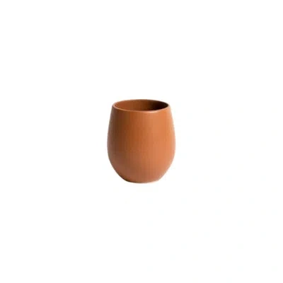 Gharyan Stoneware Set Of 4 Coffee/tea Cup Epa 10 oz In Terracotta