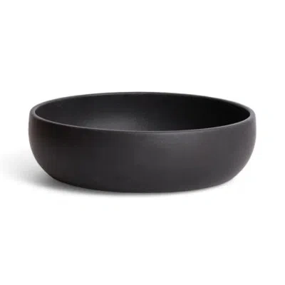Gharyan Stoneware Shallow Stoneware Serving Bowl 60 Oz- Black