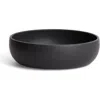 Gharyan Stoneware Shallow Stoneware Serving Bowl In Black