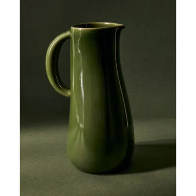 Gharyan Stoneware Stoneware Jug Dadasi 50 oz In Green