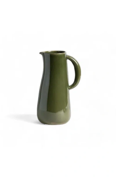 Gharyan Stoneware Stoneware Jug In Green