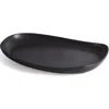 Gharyan Stoneware Stoneware Long Serving Platter In Black