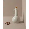 Gharyan Stoneware Stoneware Olive Oil Dispenser | Dadasi 15 oz In White