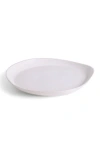 Gharyan Stoneware Stoneware Round Serving Platter In White