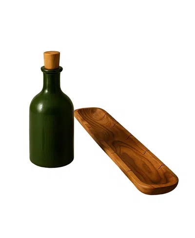 Gharyan Stoneware Taste Of The Mediterranean Bundle, Set Of 2 In Multi