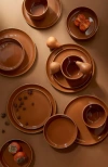 Gharyan Stoneware Tunisian 12pc Dinnerware Set In Terracotta