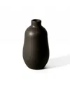 Gharyan Stoneware Vase In Black
