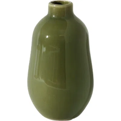 Gharyan Stoneware Vase In Green