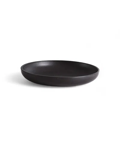Gharyan Stoneware Youlha Pasta Plate, Set Of 4 In Black