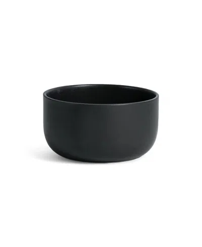 Gharyan Stoneware Youlha Serving Bowl In Black