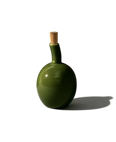 Gharyan Stoneware Zitouna Olive Oil Dispenser In Green