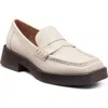 G.h.bass Bowery Lizard Embossed Loafer In White
