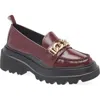 G.h.bass Chain Lug Sole Platform Loafer In Burgundy