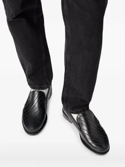 G.h.bass Cobra Venetian Tram-stitch Loafers In Schwarz