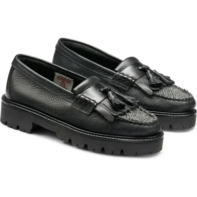 G.h.bass Esther Kilte Fringe Tweed Loafer In Black