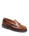 G.h.bass G. H. Bass Men's Larson Lug Slip On Weejun Penny Loafers In Whiskey