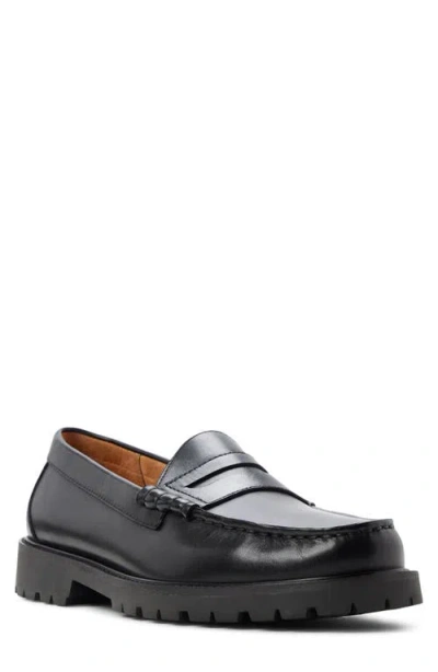 G.h.bass Hartford Lugged Penny Loafer In Black